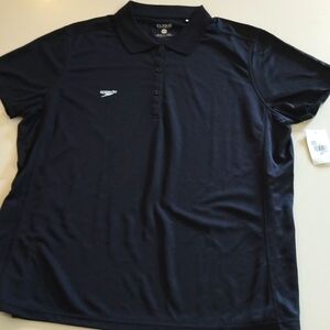 Women's black speedo collared shirt